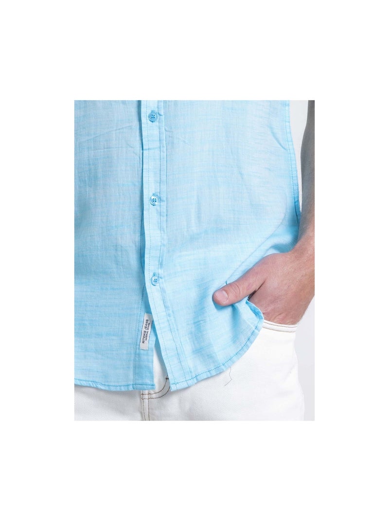 Camicia maniche corte DAPERMI Turchese - Kiabi