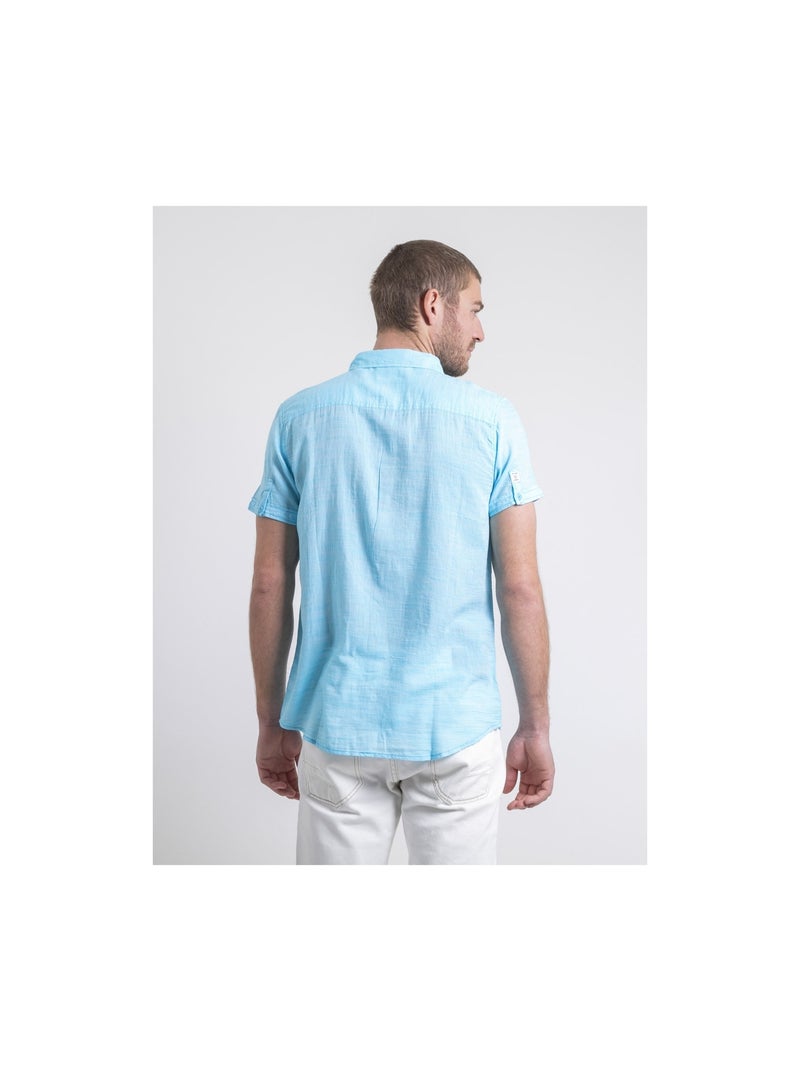 Camicia maniche corte DAPERMI Turchese - Kiabi