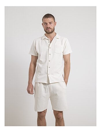 Camicia maniche corte in maglia di cotone DATACUBA