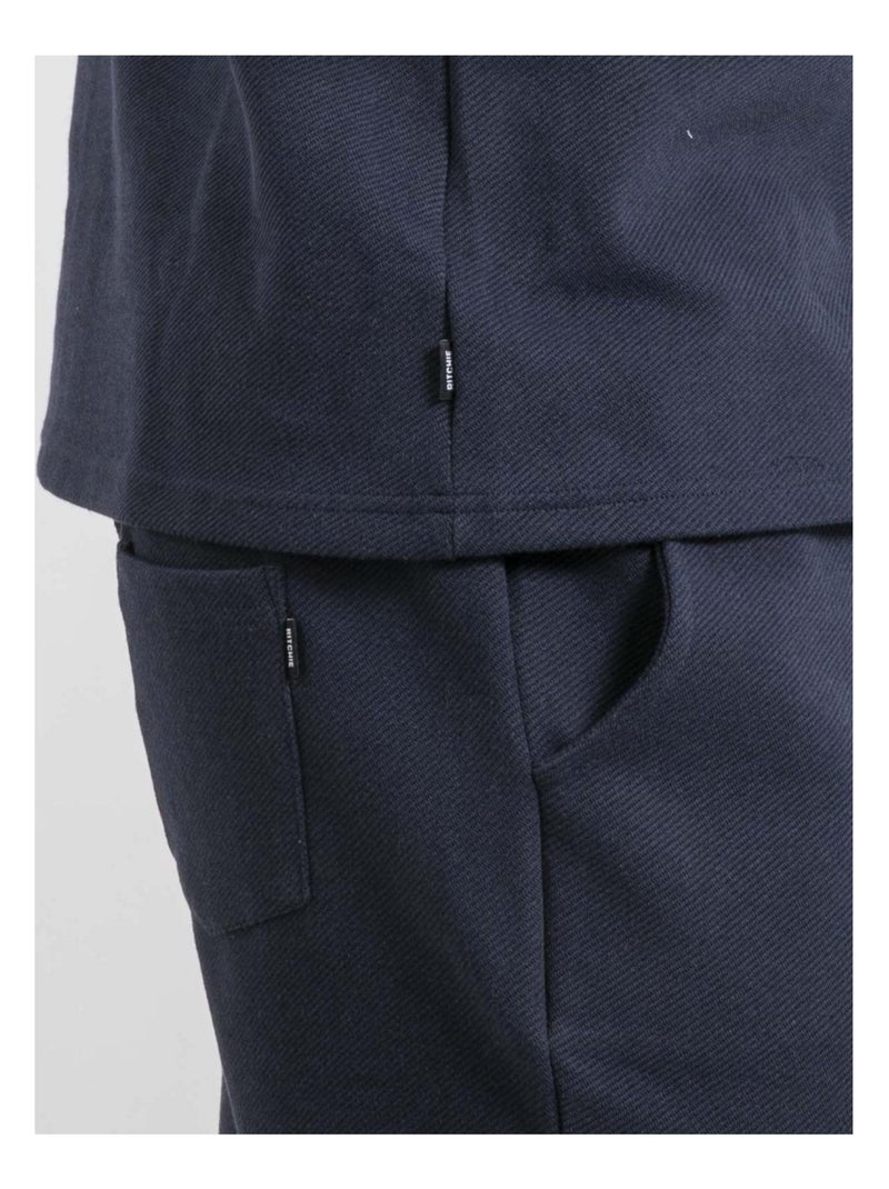 Camicia maniche corte in maglia di cotone DATACUBA Blu marino - Kiabi