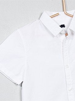 Camicia maniche corte popeline cotone - Kiabi