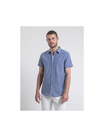 Camicia maniche corte puro cotone a motivi DAKARY