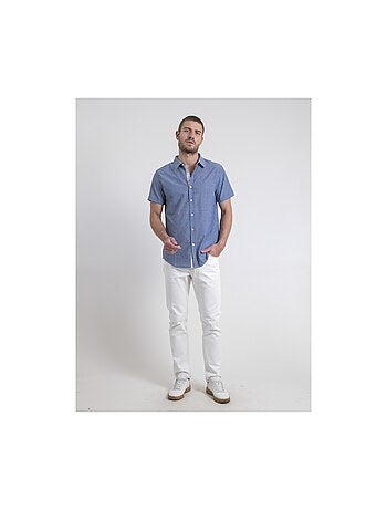 Camicia maniche corte puro cotone a motivi DAKARY