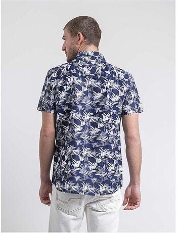 Camicia maniche corte puro cotone a motivi DURUDOLF