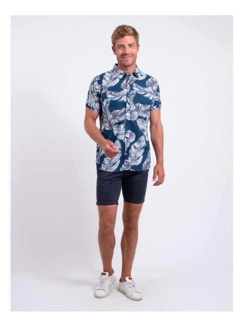 Camicia maniche corte puro cotone con stampa DETAT - Kiabi