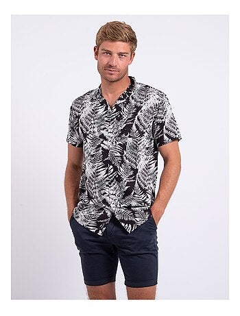 Camicia maniche corte puro cotone con stampa DIRAMIRO