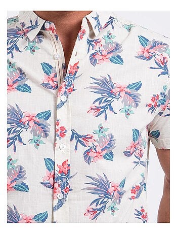 Camicia maniche corte puro cotone con stampa DORIDA