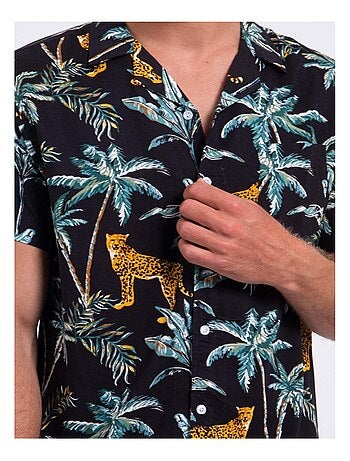 Camicia maniche corte puro cotone con stampa DOUBAKAR