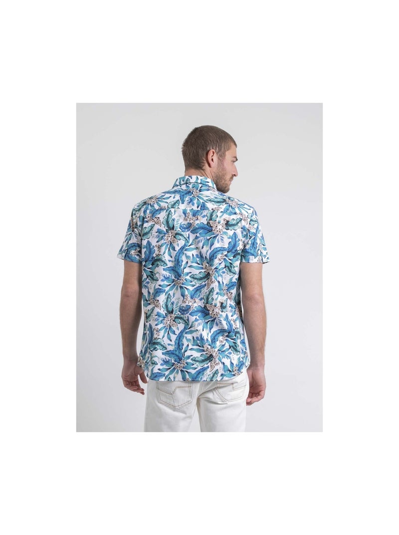 Camicia maniche corte puro cotone DIRIDIC Bianco - Kiabi
