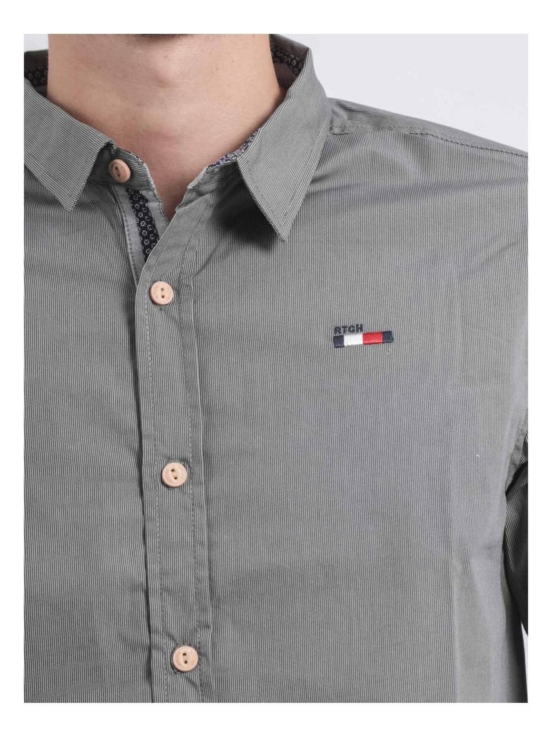 Camicia maniche lunghe con stampa TAMOX Grigio - Kiabi