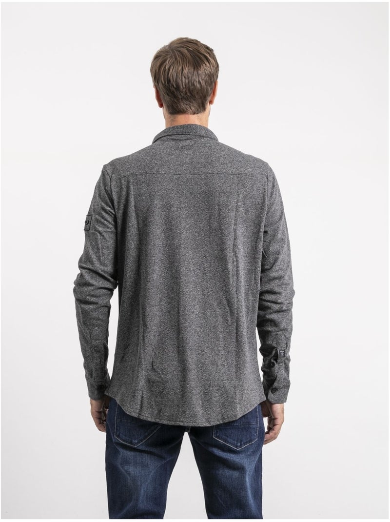 Camicia maniche lunghe cotone TALRUCK Grigio antracite - Kiabi
