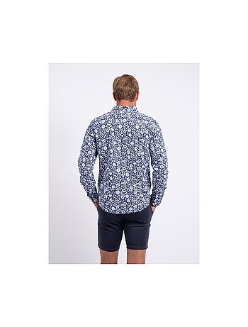 Camicia maniche lunghe puro cotone con stampa DELVILLE