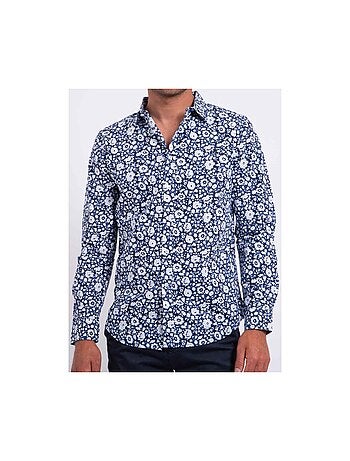 Camicia maniche lunghe puro cotone con stampa DELVILLE