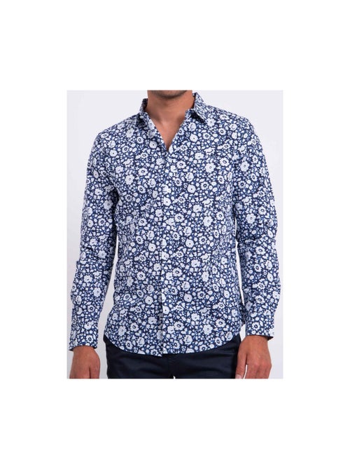 Camicia maniche lunghe puro cotone con stampa DELVILLE - Kiabi