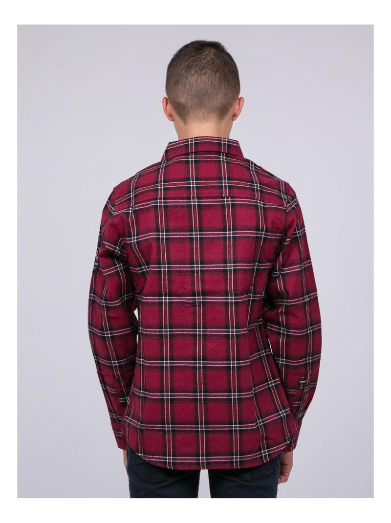 Camicia maniche lunghe TAMARO-J Bordeaux - Kiabi