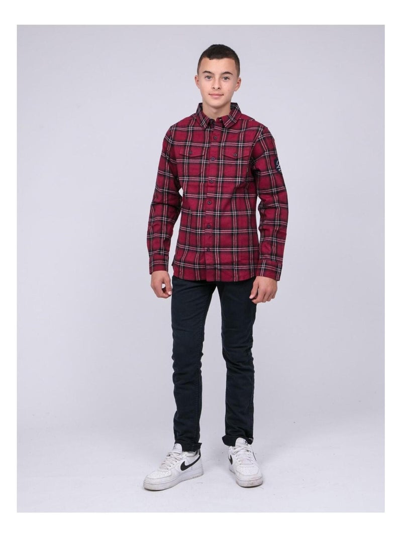 Camicia maniche lunghe TAMARO-J Bordeaux - Kiabi