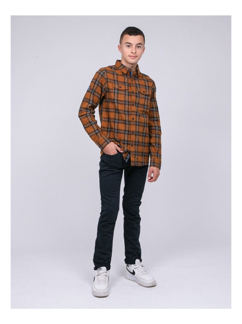 Camicia maniche lunghe TAMARO-J Marrone - Kiabi