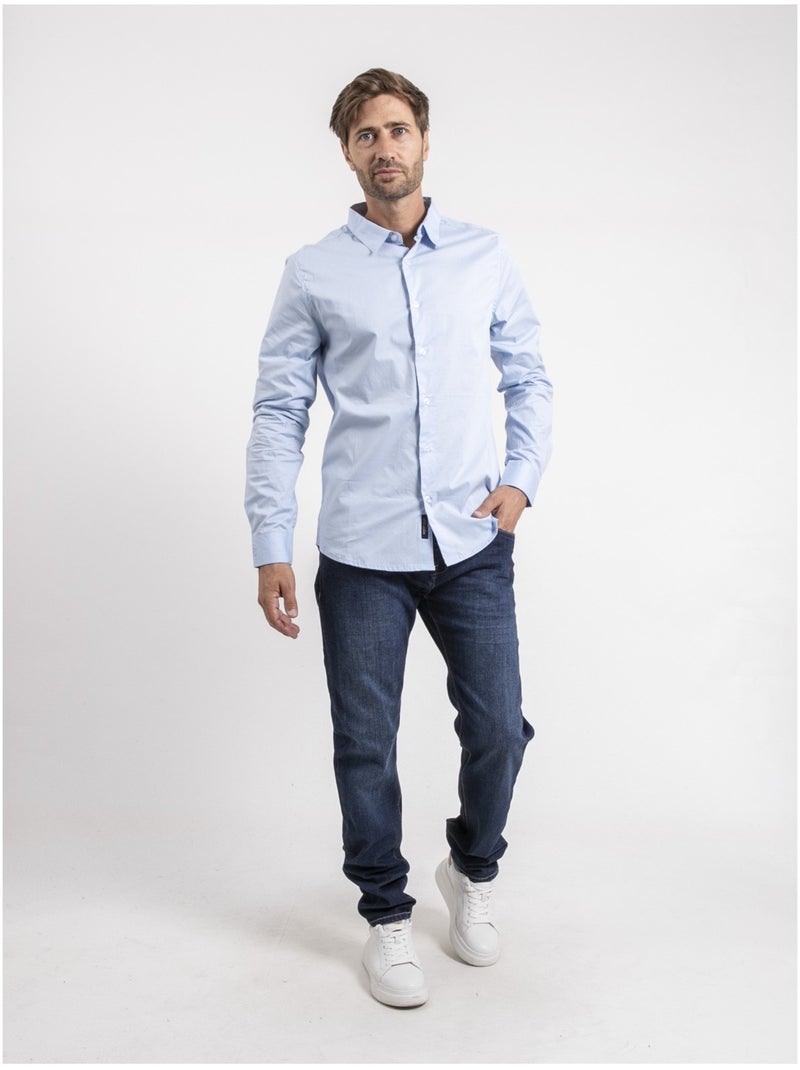 Camicia maniche lunghe TILSON Blu cielo - Kiabi