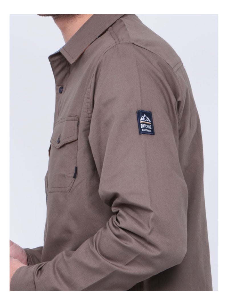 Camicia maniche lunghe TYREX Cachi - Kiabi