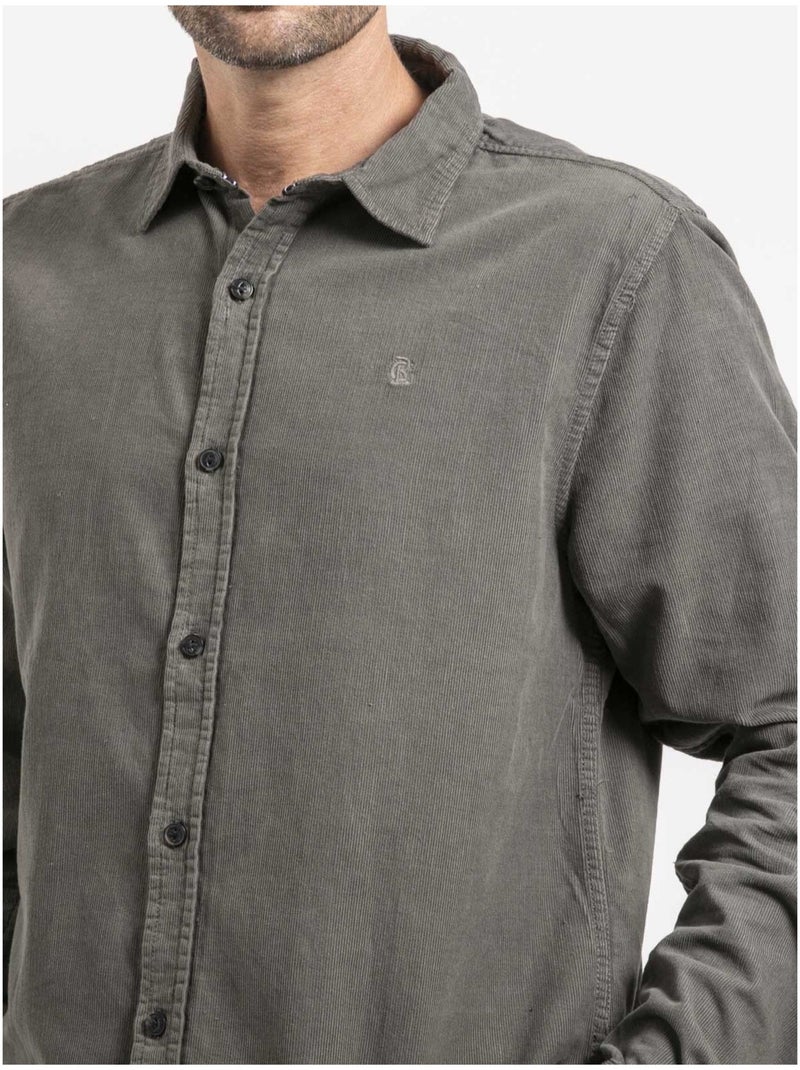 Camicia maniche lunghe velluto a coste TOROLD Cachi - Kiabi
