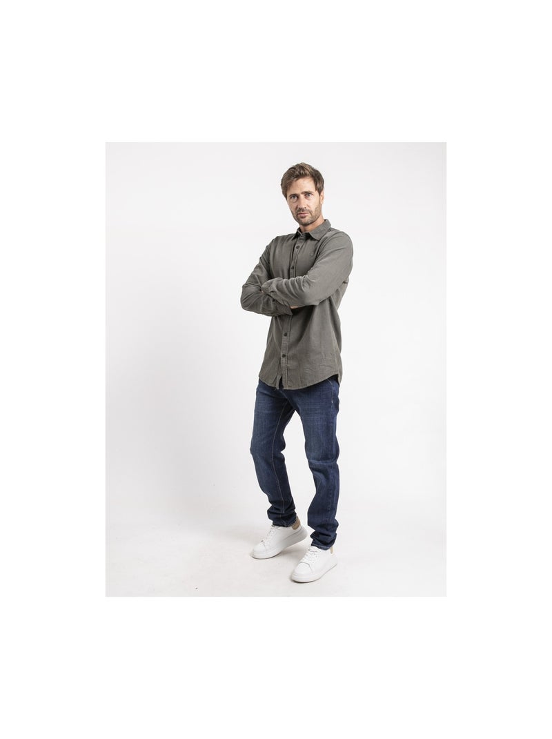 Camicia maniche lunghe velluto a coste TOROLD Cachi - Kiabi