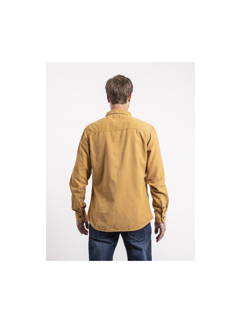 Camicia maniche lunghe velluto a coste TOROLD Senape - Kiabi