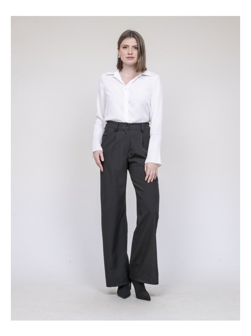 Camicia maniche plissettate OVIDE Bianco - Kiabi