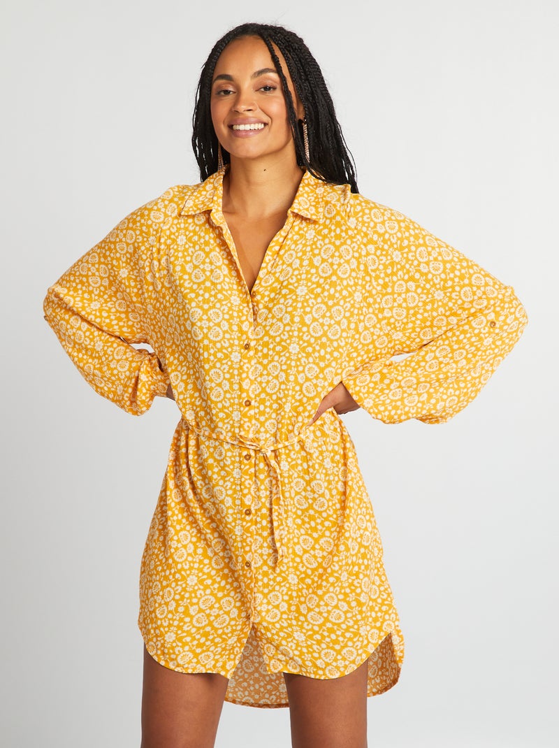 Camicia midi da mare GIALLO - Kiabi