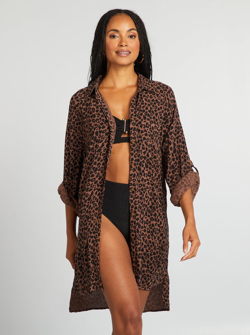 Camicia midi da mare MARRONE - Kiabi
