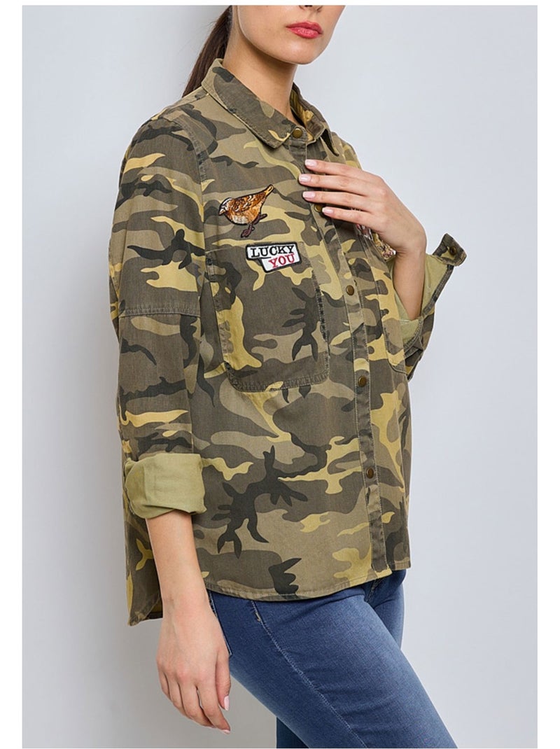 Camicia militare Kebello Cachi - Kiabi
