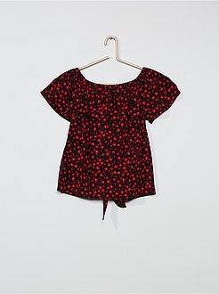 Ragazza 10-18 anni - Camicia morbida collo Bardot - Kiabi