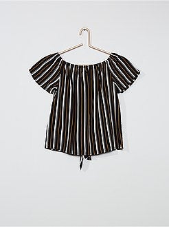 Camicia morbida collo Bardot - Kiabi