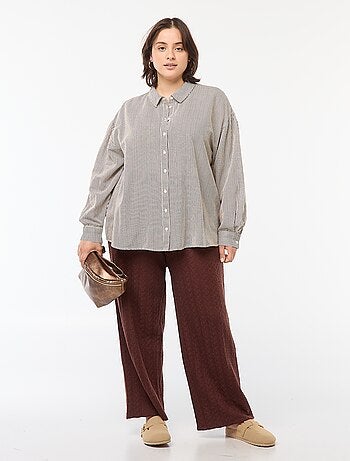 Camicia morbida in misto lino