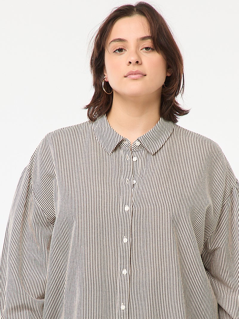 Camicia morbida in misto lino Beige - Kiabi
