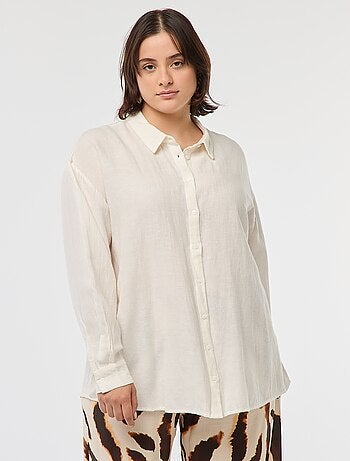 Camicia morbida in misto lino
