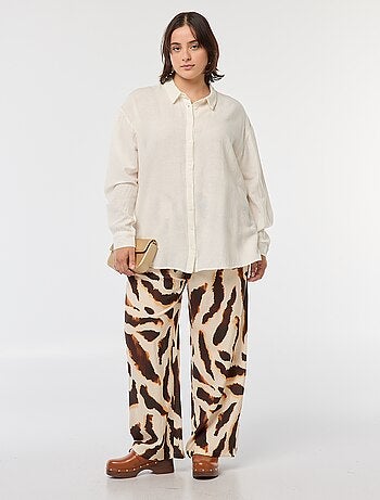 Camicia morbida in misto lino