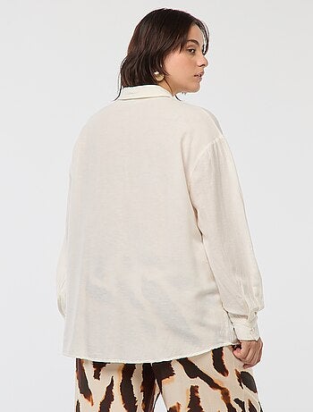 Camicia morbida in misto lino
