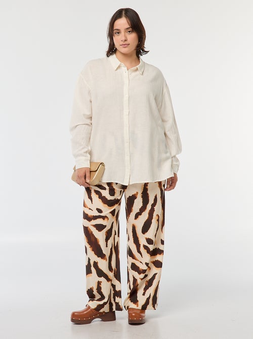 Camicia morbida in misto lino - Kiabi