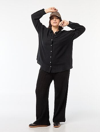 Camicia morbida in misto lino