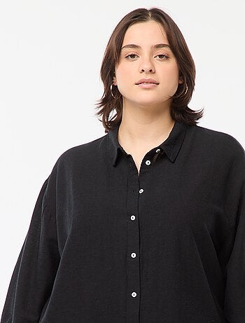 Camicia morbida in misto lino
