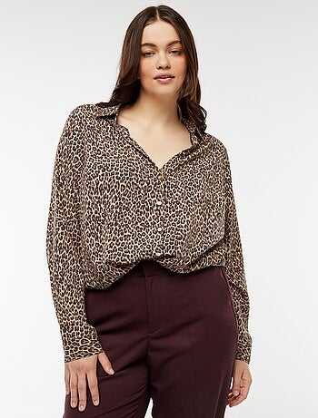 Camicia morbida in tessuto crêpe