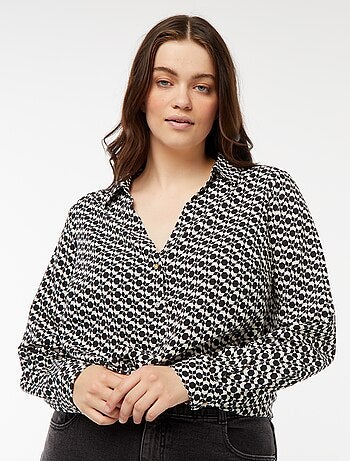 Camicia morbida in tessuto crêpe