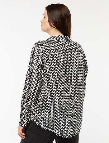 Camicia morbida in tessuto crêpe