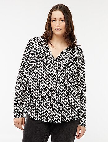 Camicia morbida in tessuto crêpe