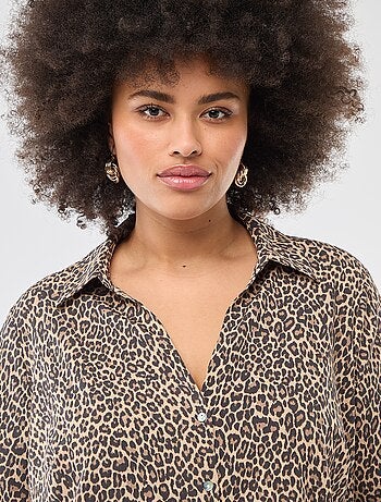 Camicia morbida in tessuto crêpe