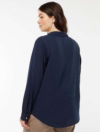 Camicia morbida in tessuto crêpe