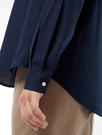 Camicia morbida in tessuto crêpe