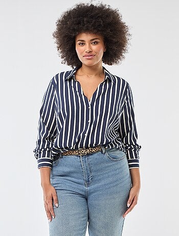 Camicia morbida in tessuto crêpe