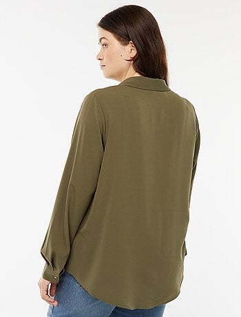 Camicia morbida in tessuto crêpe