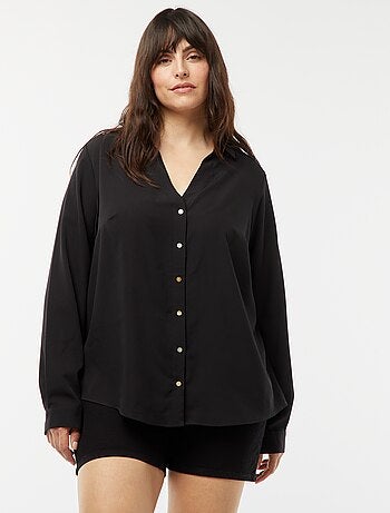 Camicia morbida in tessuto crêpe
